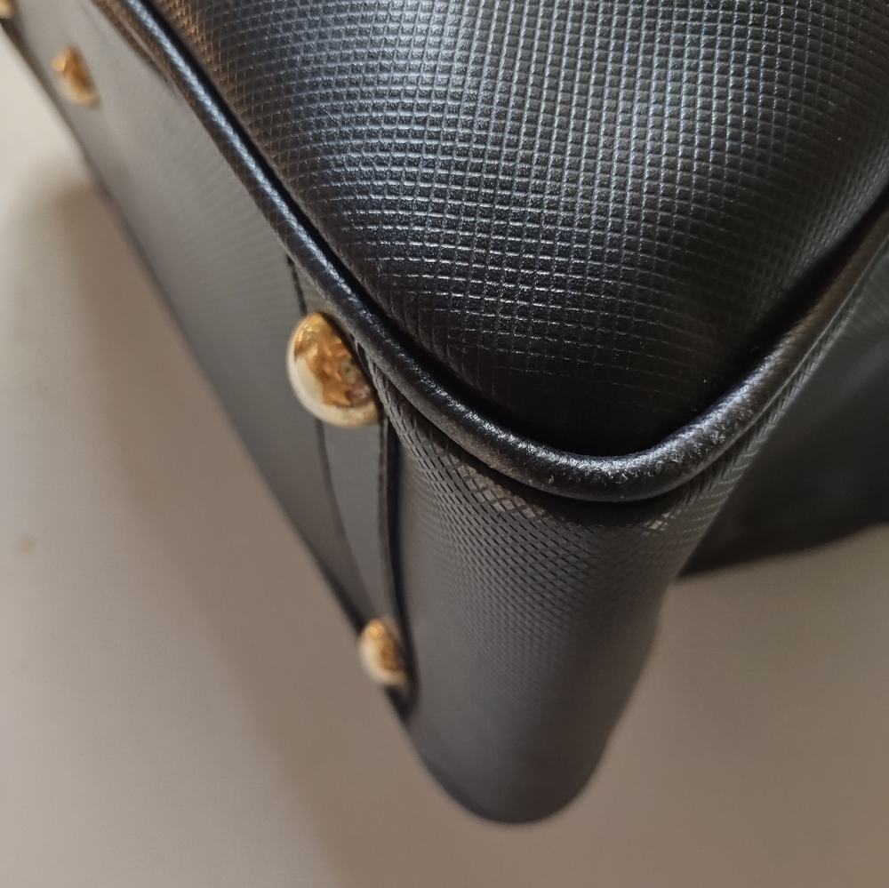 Vintage Bottega Veneta Weekend Bag large tote Travel Bag Black Leather - Picture 4 of 14